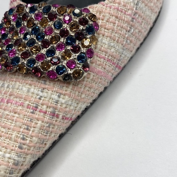 STUART Weitzman Pink Tweed Heels - Picture 8 of 8